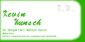 kevin wunsch business card